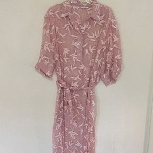 Maxi, sheer shirt dress